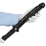 Black Manhandler Double-Ended Dildo with Police Baton Grip
