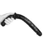 Black Manhandler Double-Ended Dildo with Police Baton Grip
