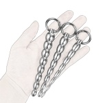 Bild eines gerippten Metall-Urethraldilatators mit Ring, ein Produkt für Gesundheit und Vergnügen