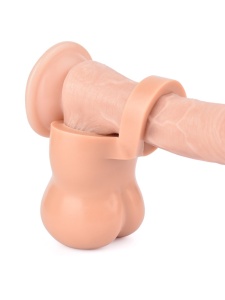 Borsa Bondage per scroto in silicone color carne