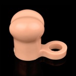 Borsa Bondage per scroto in silicone color carne
