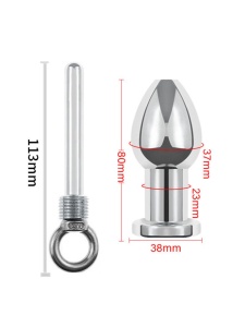 Tunnel plug in argento con nucleo rimovibile