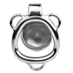 Cage de chasteté en acier inoxydable au design unique en forme de coquille