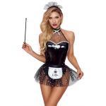 Image de la Tenue Soubrette Sexy 4 Pcs Noir Paris Hollywood