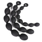 Ultra Soft Liquid Silicone Anal Beads in gold and black