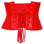 Image de la Guêpière Vinyle Waist Cincher de Black Level en rouge