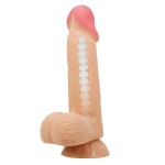 Abbildung des 20,5 cm großen Dildos mit realistischer Saugglocke BAILE