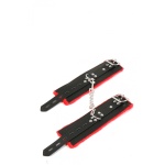 Menottes en fausse fourrure verrouillables SPAZM noires