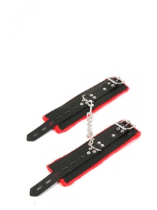 Menottes en fausse fourrure verrouillables SPAZM noires