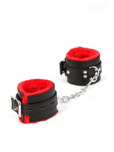 Menottes en fausse fourrure verrouillables SPAZM noires