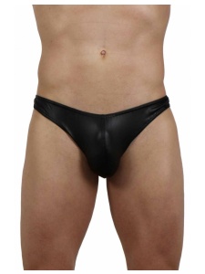 String Wetlook Pour Homme en noir