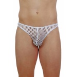 Sexy Herren-Strings aus weißem, transparentem Mesh