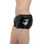 Boxer Vinyle Zip noir brillant avec fermeture éclair