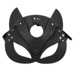 Masque de Chat Mi-Visage pour Cosplay en Noir