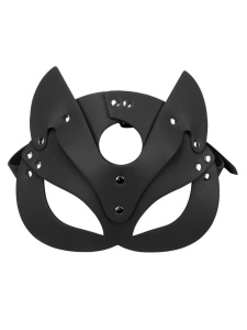 Masque de Chat Mi-Visage pour Cosplay en Noir