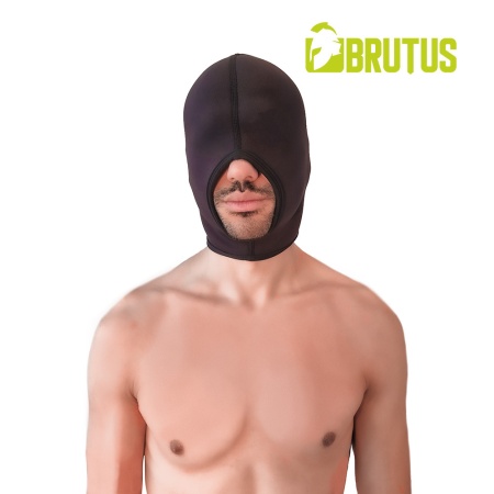 Image de la Cagoule Néoprène BRUTUS pour BDSM en noir