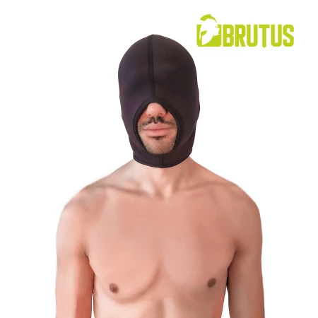 Image de la Cagoule Néoprène BRUTUS pour BDSM en noir