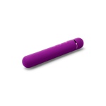 Vibromasseur Rechargeable Le Wand Baton violet avec anneau texturé en silicone.