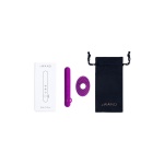 Vibromasseur Rechargeable Le Wand Baton violet avec anneau texturé en silicone.