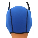 Maschera in neoprene blu Puppy Hood con museruola rimovibile.