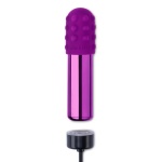 Vibromasseur Rechargeable Bullet Cherry élégant en couleur purple