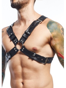 Homme et femme portant l'Harnais DNGEON X de luxe