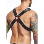 Homme et femme portant l'Harnais DNGEON X de luxe