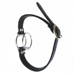 Bâillon Double Anneau Métallique pour jeux BDSM