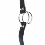 Bâillon Double Anneau Métallique pour jeux BDSM