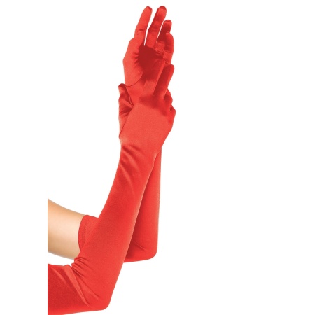 Image montrant des Gants Longs en Satin de Leg Avenue