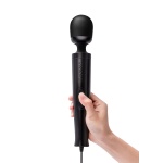 Masseur vibrant ultra-puissant Le Wand DieCast Plug-In en silicone noir