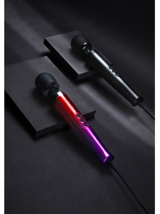 Masseur vibrant ultra-puissant Le Wand DieCast Plug-In en silicone noir