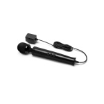 Masseur vibrant ultra-puissant Le Wand DieCast Plug-In en silicone noir