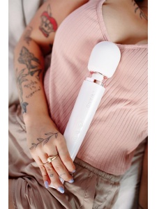 Image du Masseur Vibrant Rechargeable Le Wand - Blanc Perle