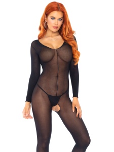 Bodystocking Manches Longues Transparent avec design élégant