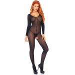 Bodystocking Manches Longues Transparent avec design élégant