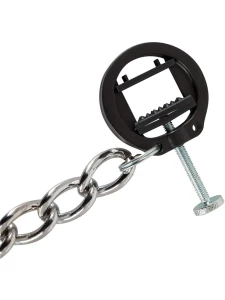 Metal breast and clitoris forceps with chain