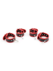 Restraint Harness Set with Handcuffs and Collar in three colours