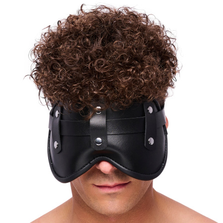 Masque pour les yeux en cuir noir confortable
