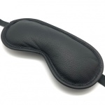 Masque pour les yeux en cuir noir confortable